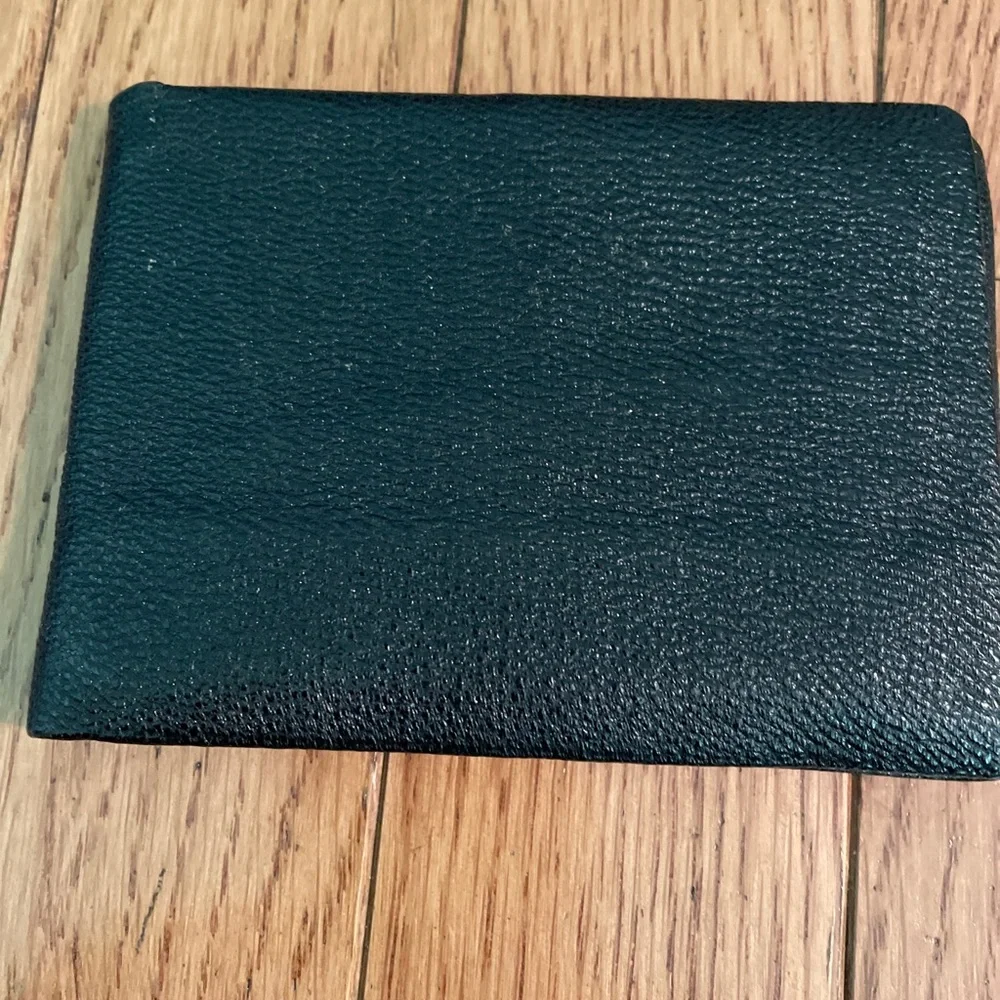 New Vintage Di Lido Leather Bifold Wallet Black with Box